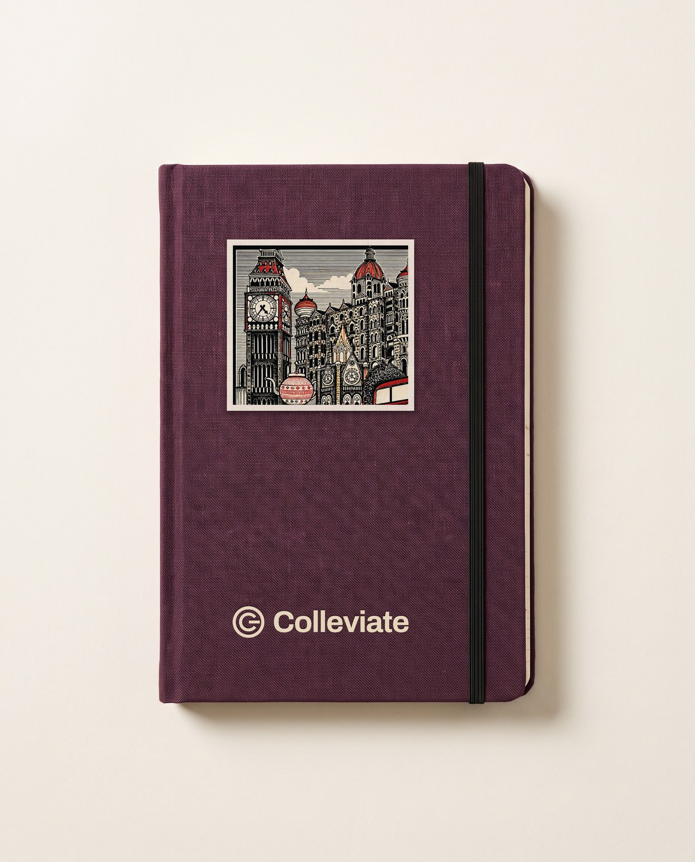 Colleviate diary, linen hardcover, foil stamped